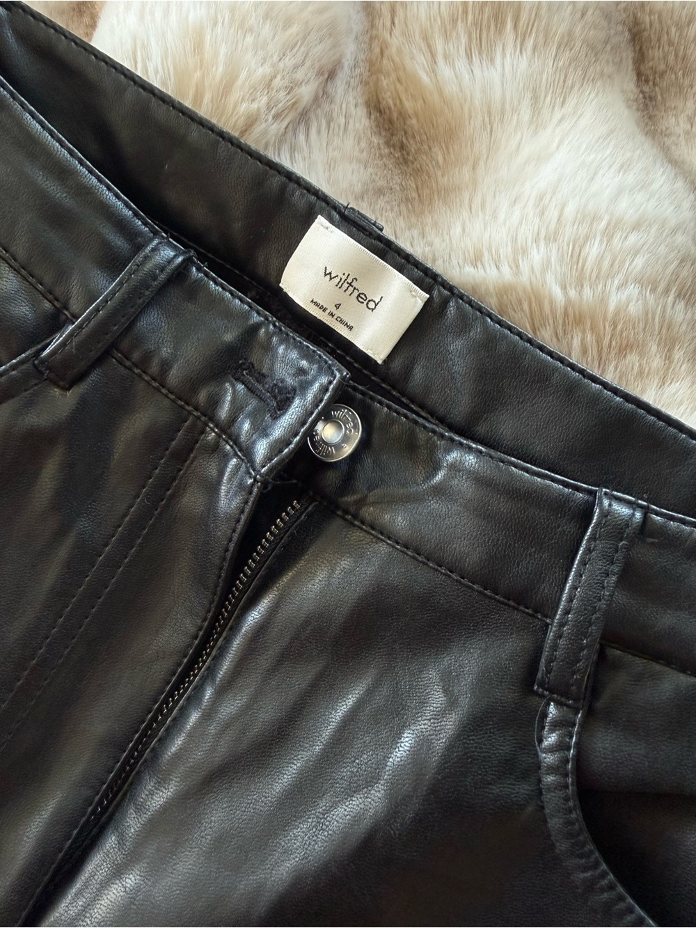 Aritzia Wilfred Melina Leather Pant